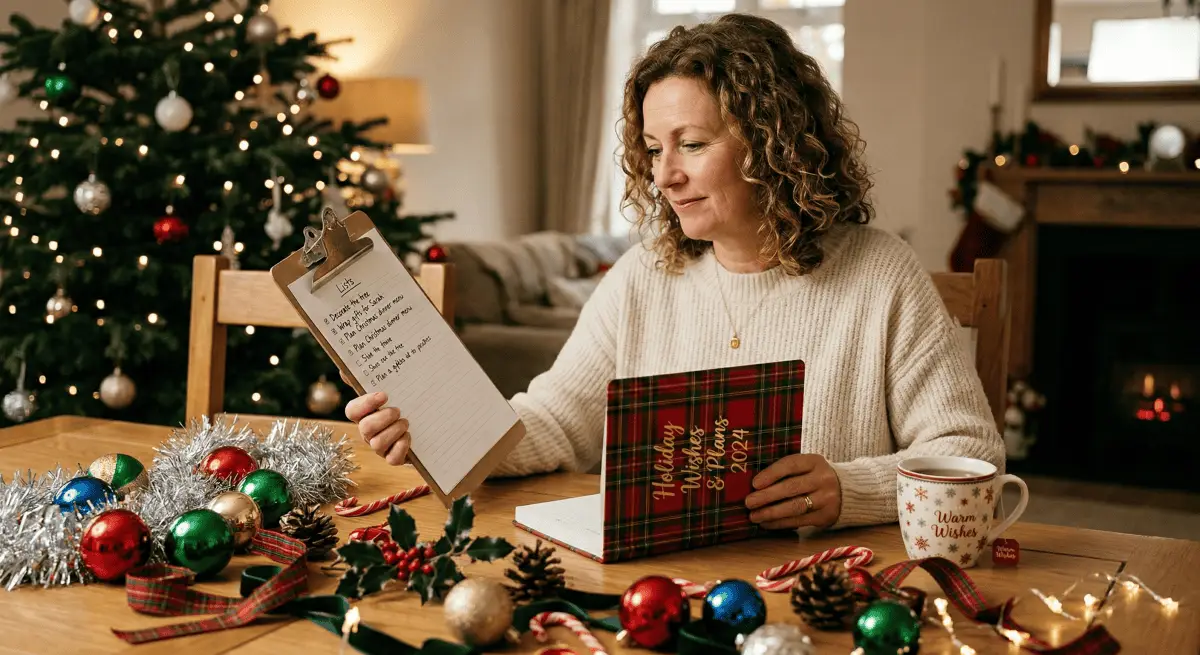 Planning out a Christmas bingo event with a checklist.