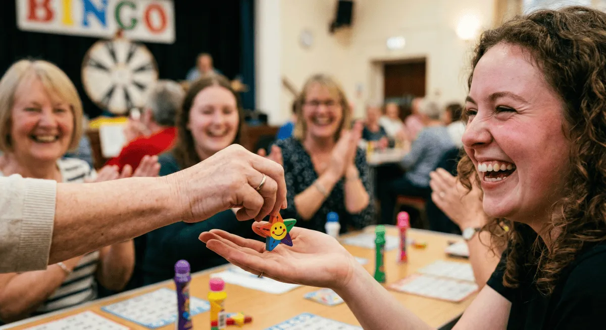 A fun mini-competition prize being awarded, adding to the engagement.