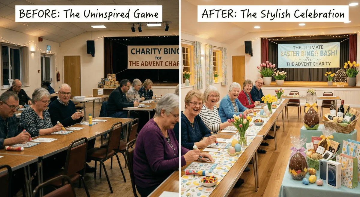 Transformation of a bingo event from dated to modern and appealing.